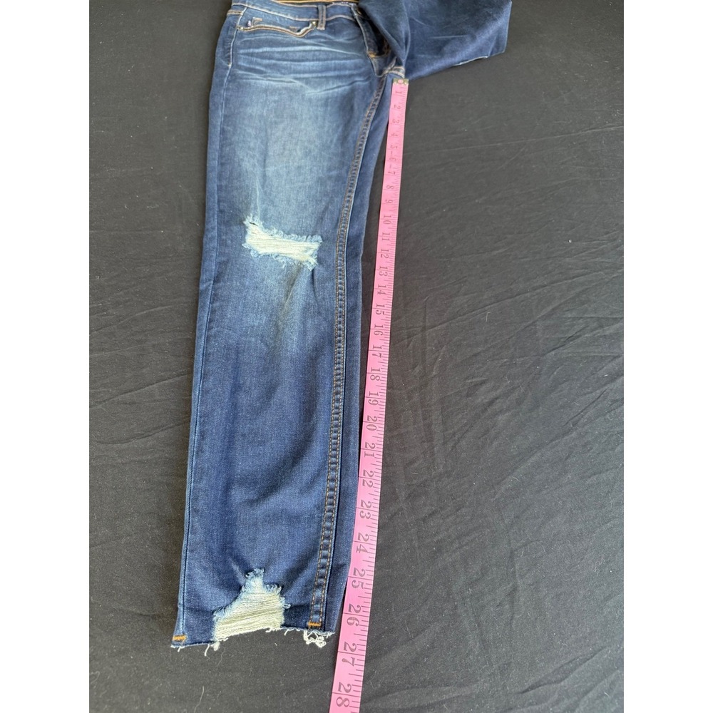 Vigoss Thompson‎ Tomboy Mid Rise Distressed Skinny Jeans Blue W27 L26 - Picture 4 of 12